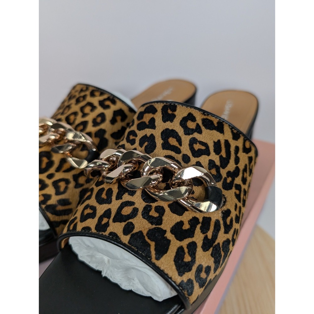 Leopard Print Chain Sandals - Picture 3 of 11